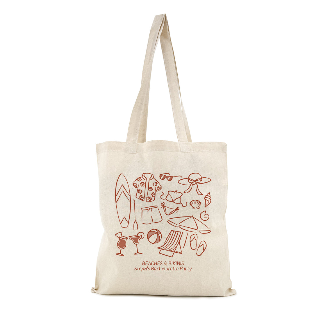 Beach Bachelorette Tote Bags