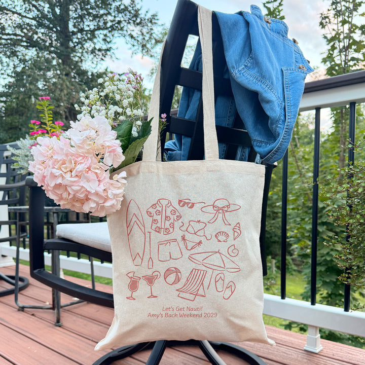 Beach Bachelorette Tote Bags