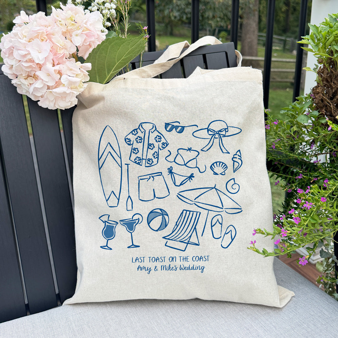 Beach Bachelorette Tote Bags
