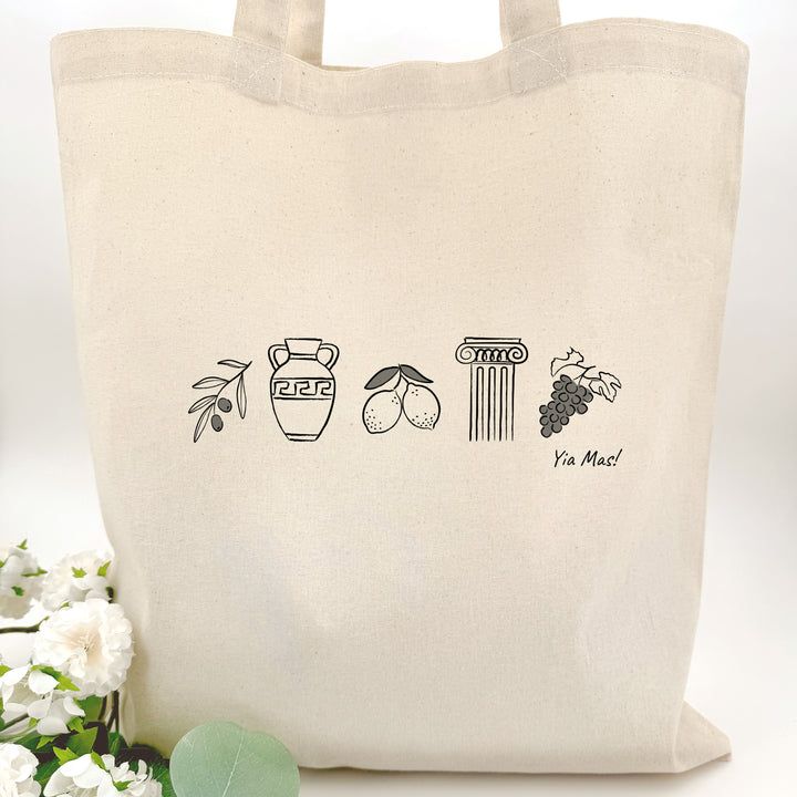 Greece Bachelorette Totes, Destination Welcome Wedding Bags, Santorini Family Trip