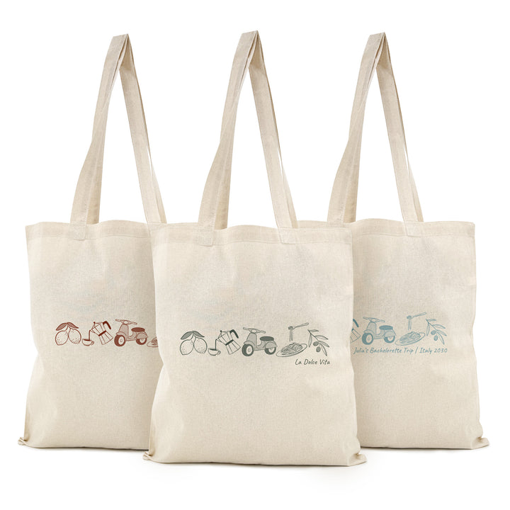 Italy Bachelorette Totes, Destination Welcome Wedding Bags, Italia Girls Trip