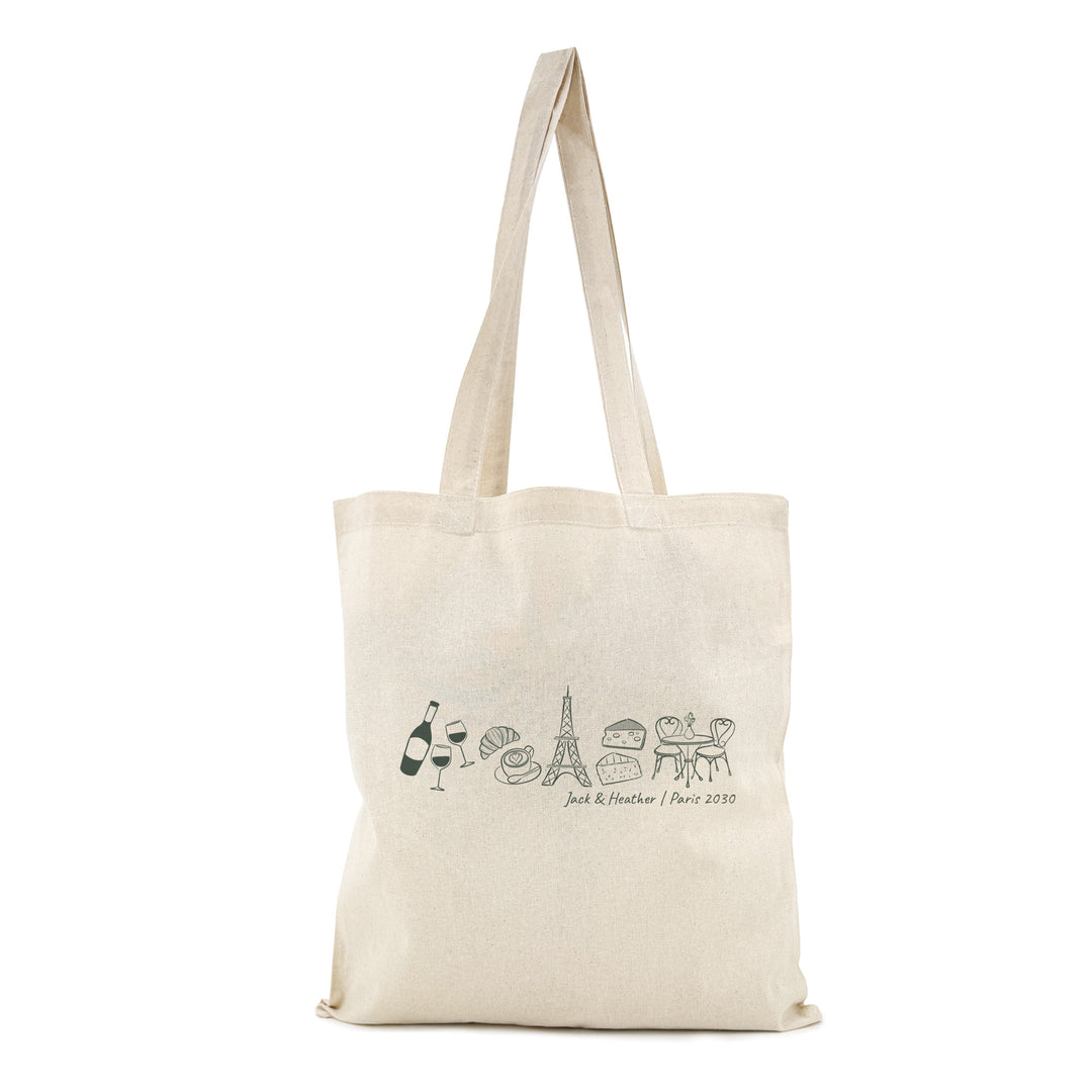 Paris Bachelorette Totes, Destination Welcome Wedding Bags, Paris Girls Trip