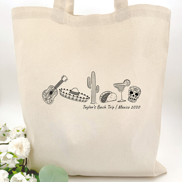 Mexico Bachelorette Totes, Destination Welcome Wedding Bags, Cancun Girls Trip