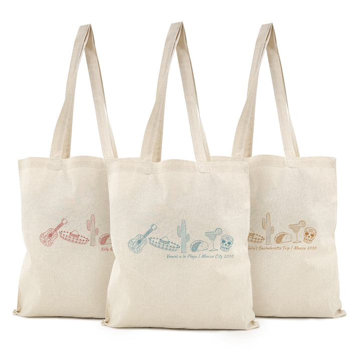 Mexico Bachelorette Totes, Destination Welcome Wedding Bags, Cancun Girls Trip