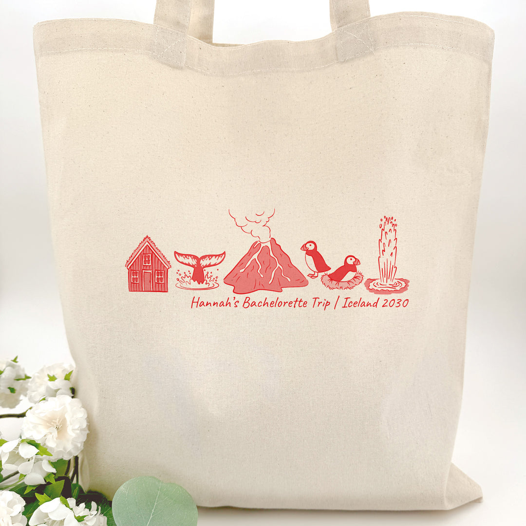 Iceland Tote Bag, Blue Lagoon Bachelorette Gift, Family Vacation Souvenir