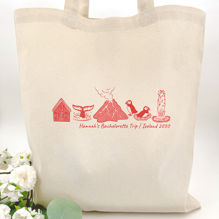 Iceland Tote Bag, Blue Lagoon Bachelorette Gift, Family Vacation Souvenir