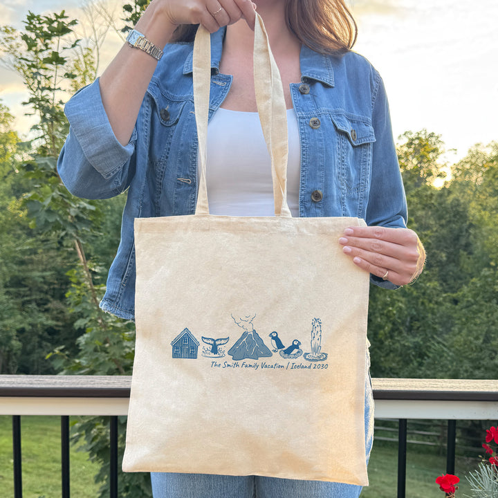 Iceland Tote Bag, Blue Lagoon Bachelorette Gift, Family Vacation Souvenir
