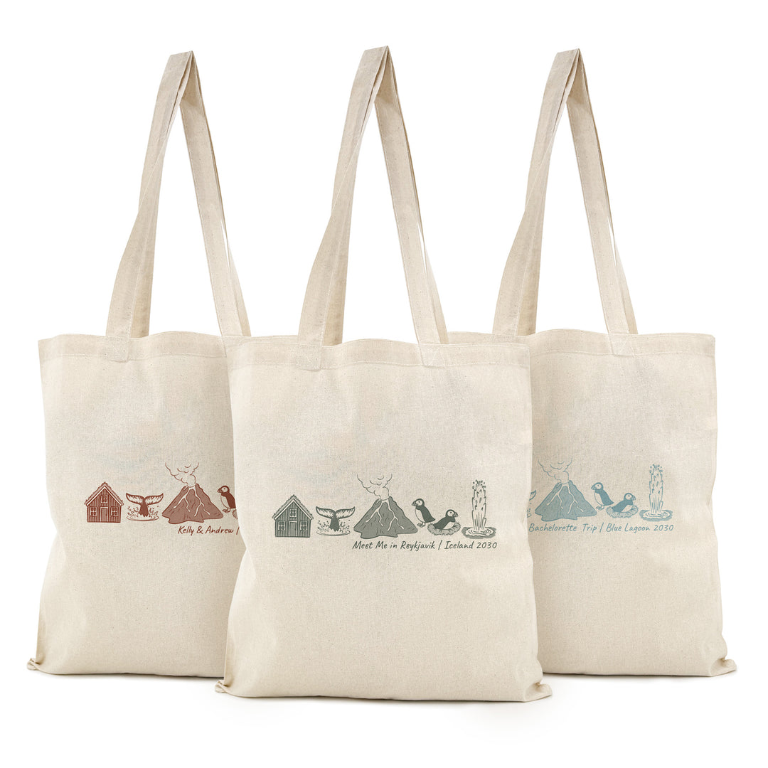 Iceland Tote Bag, Blue Lagoon Bachelorette Gift, Family Vacation Souvenir