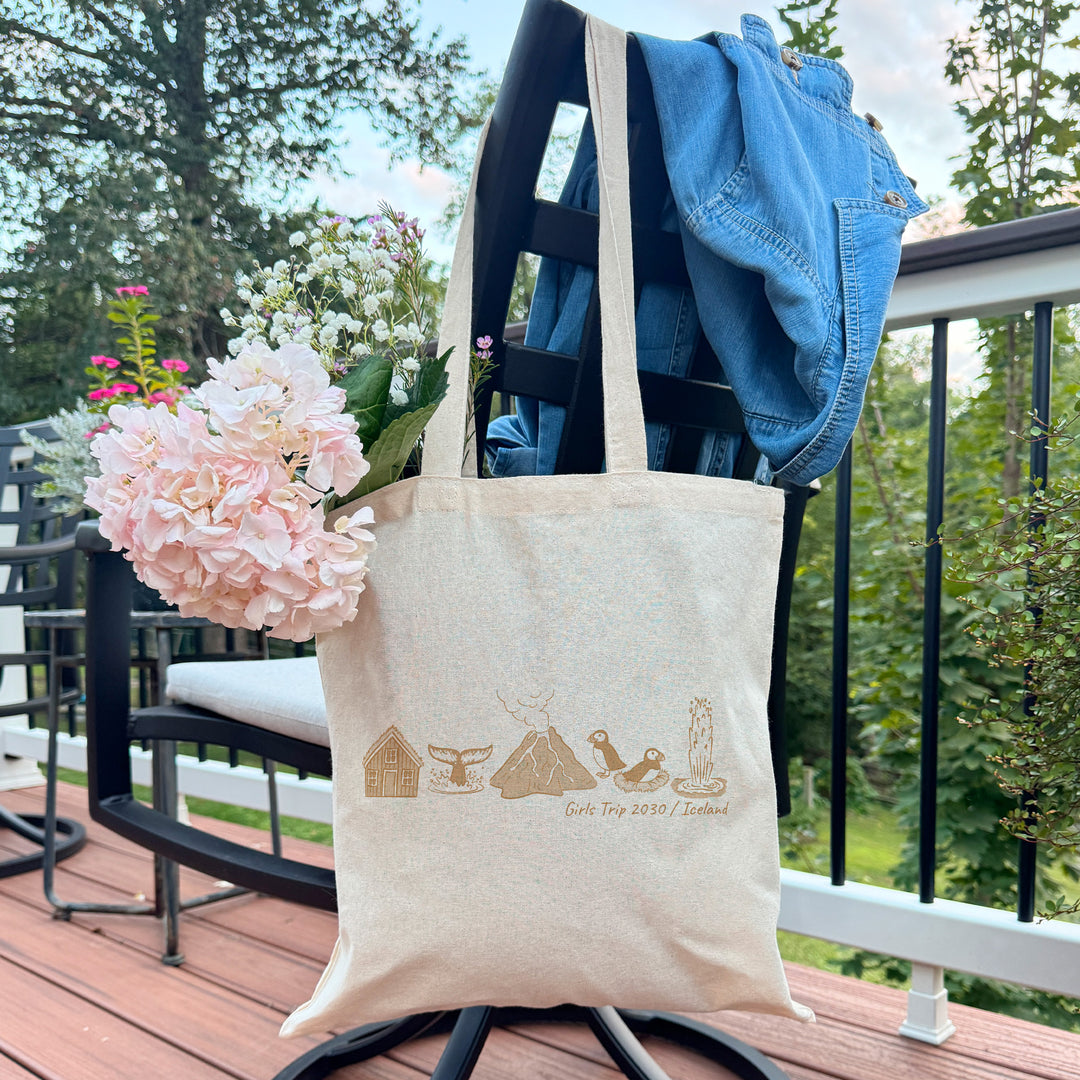 Iceland Tote Bag, Blue Lagoon Bachelorette Gift, Family Vacation Souvenir