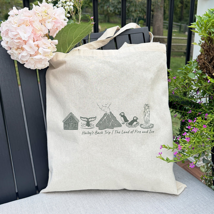 Iceland Tote Bag, Blue Lagoon Bachelorette Gift, Family Vacation Souvenir