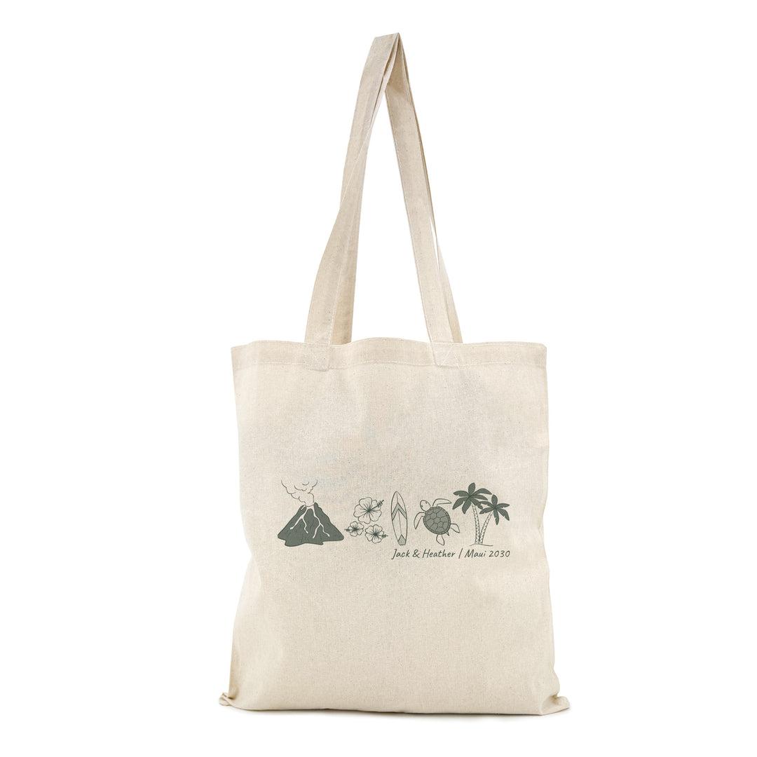Hawaiian Bachelorette Tote, Wedding Welcome Gift Tote, Honolulu Family Trip