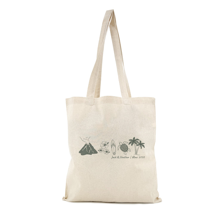 Hawaiian Bachelorette Tote, Wedding Welcome Gift Tote, Honolulu Family Trip