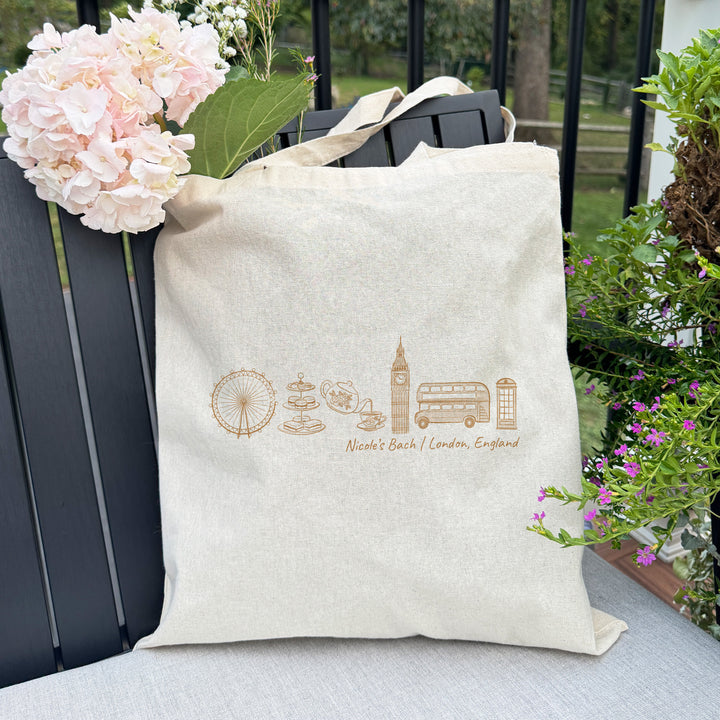 London Bachelorette Tote, Wedding Welcome Gift, Family Trip in London