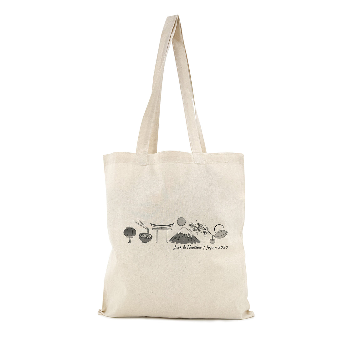 Japan Tote Bag, Wedding Welcome Gift, Family Trip to Tokyo, Bachelorette Party Gift