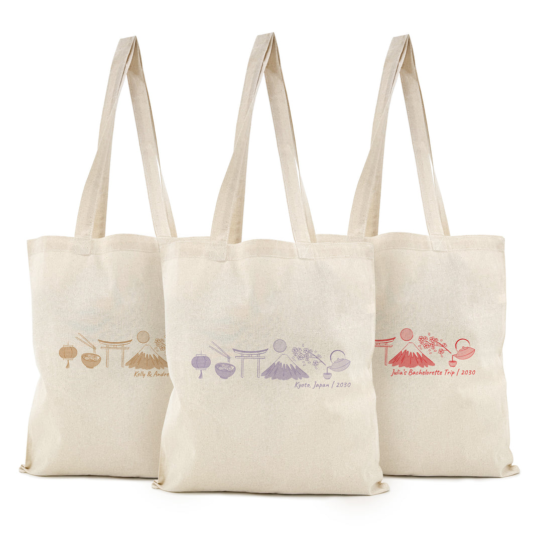 Japan Tote Bag, Wedding Welcome Gift, Family Trip to Tokyo, Bachelorette Party Gift