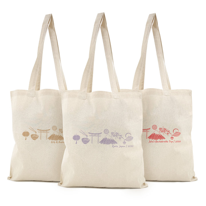 Japan Tote Bag, Wedding Welcome Gift, Family Trip to Tokyo, Bachelorette Party Gift