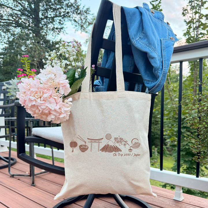 Japan Tote Bag, Wedding Welcome Gift, Family Trip to Tokyo, Bachelorette Party Gift