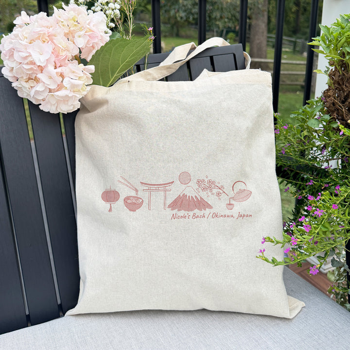 Japan Tote Bag, Wedding Welcome Gift, Family Trip to Tokyo, Bachelorette Party Gift
