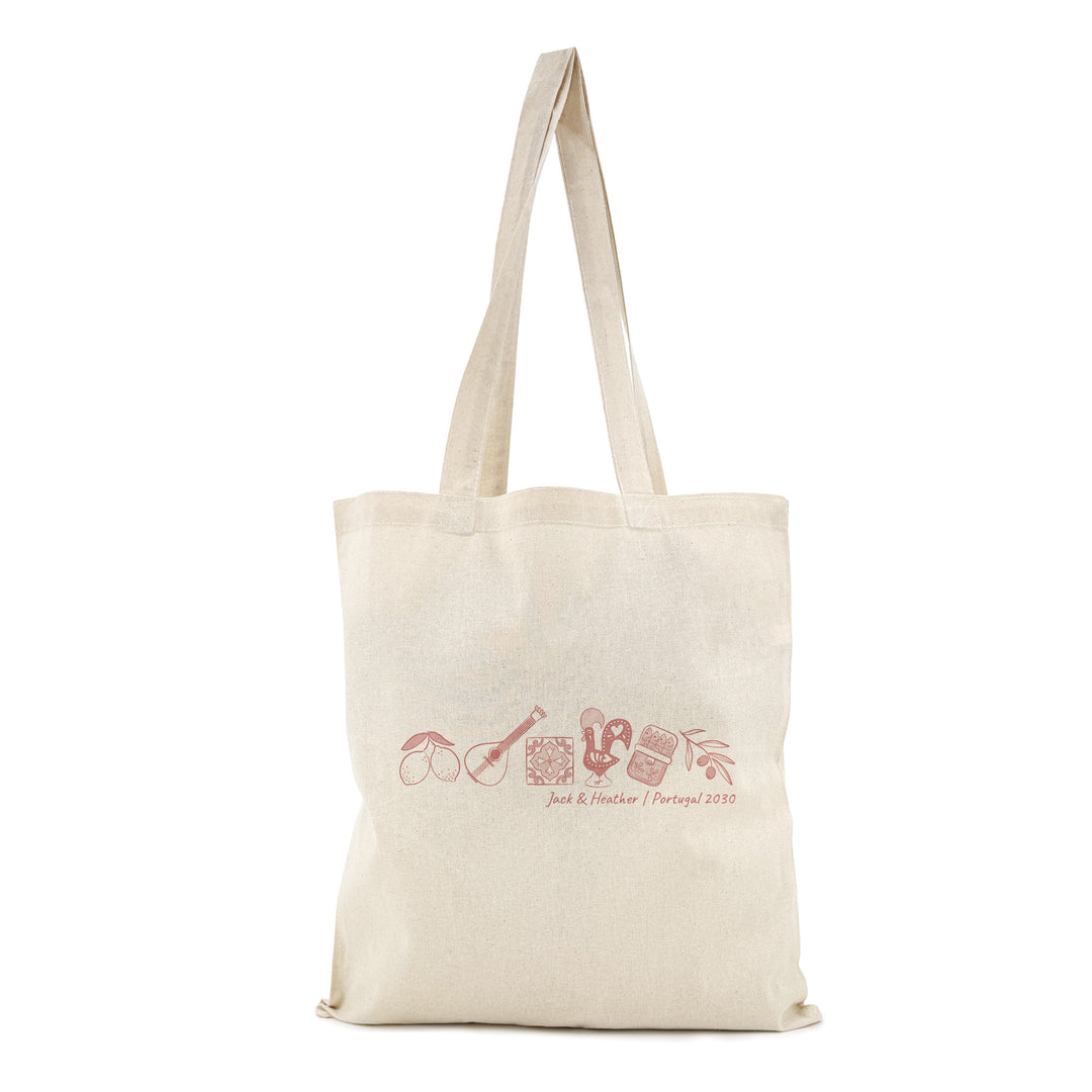 Portugal Bachelorette Tote, Wedding Welcome Gift Tote, Lisbon Family Trip