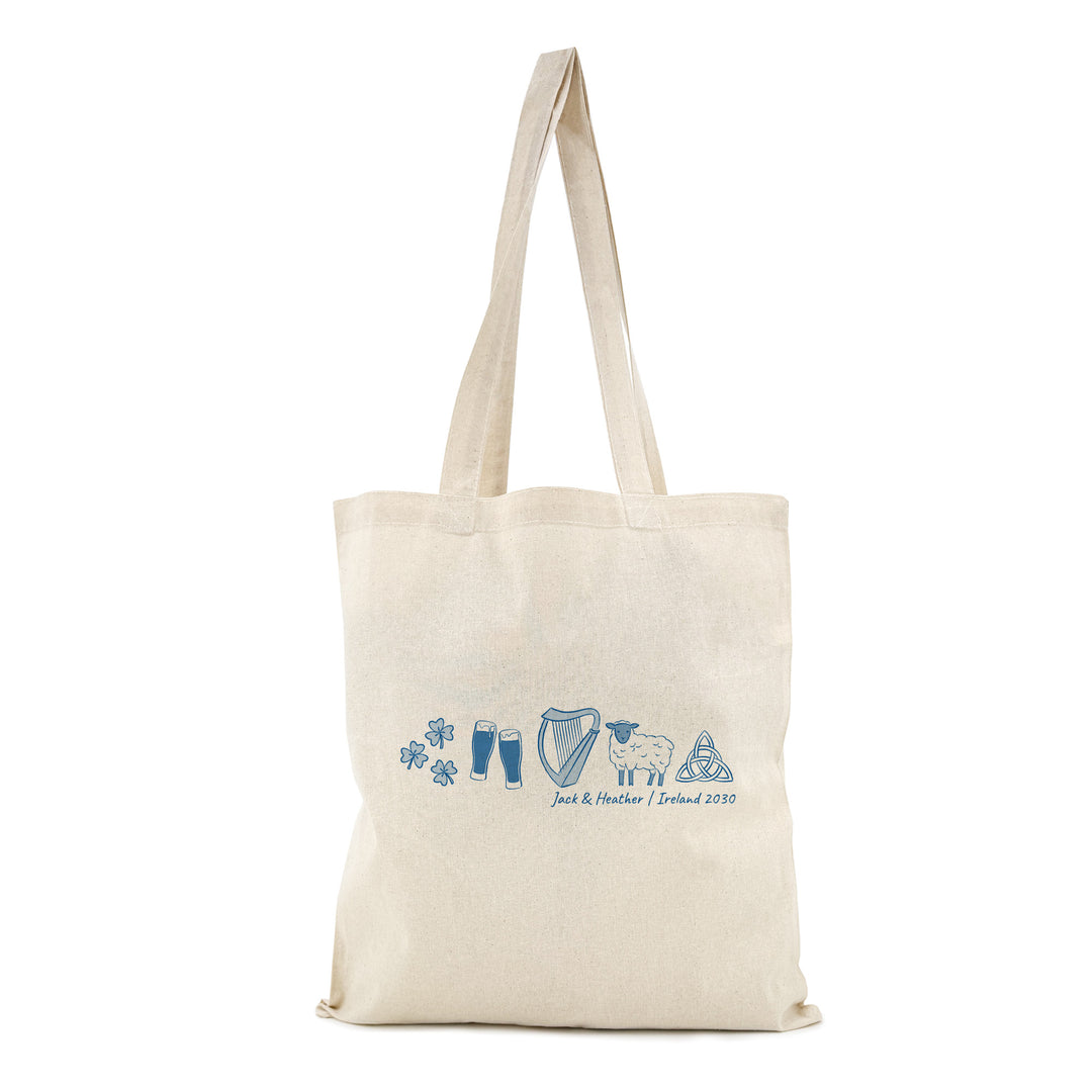 Ireland Tote Bag, Wedding Welcome Gift, Family Trip to Dublin, Bachelorette Party Gift