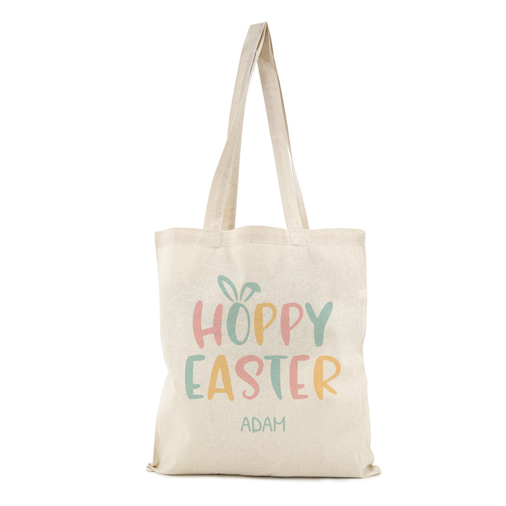 Hoppy Easter Tote for Kids, Custom Easter Egg Hunt Bags