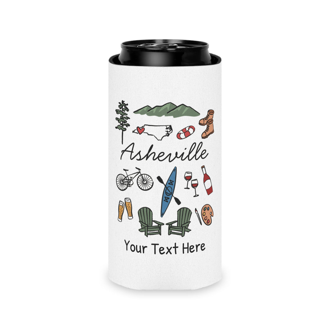 Asheville Can Cooler — Personalized Bachelorette Party Can Cooler