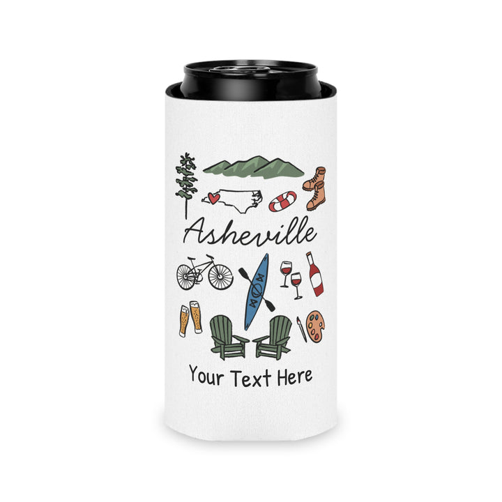 Asheville Can Cooler — Personalized Bachelorette Party Can Cooler