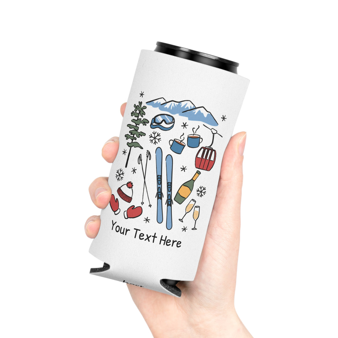 Ski Can Cooler — Personalized Bachelorette Party Can Cooler