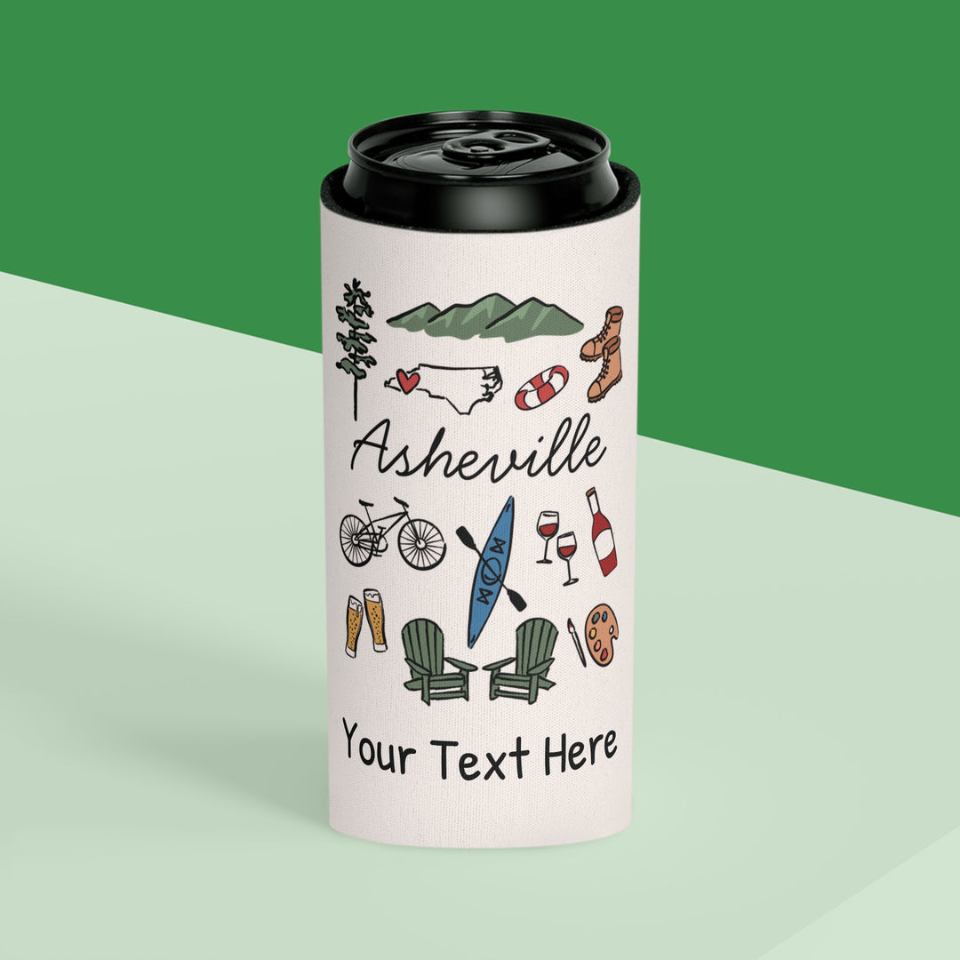 Asheville Can Cooler — Personalized Bachelorette Party Can Cooler