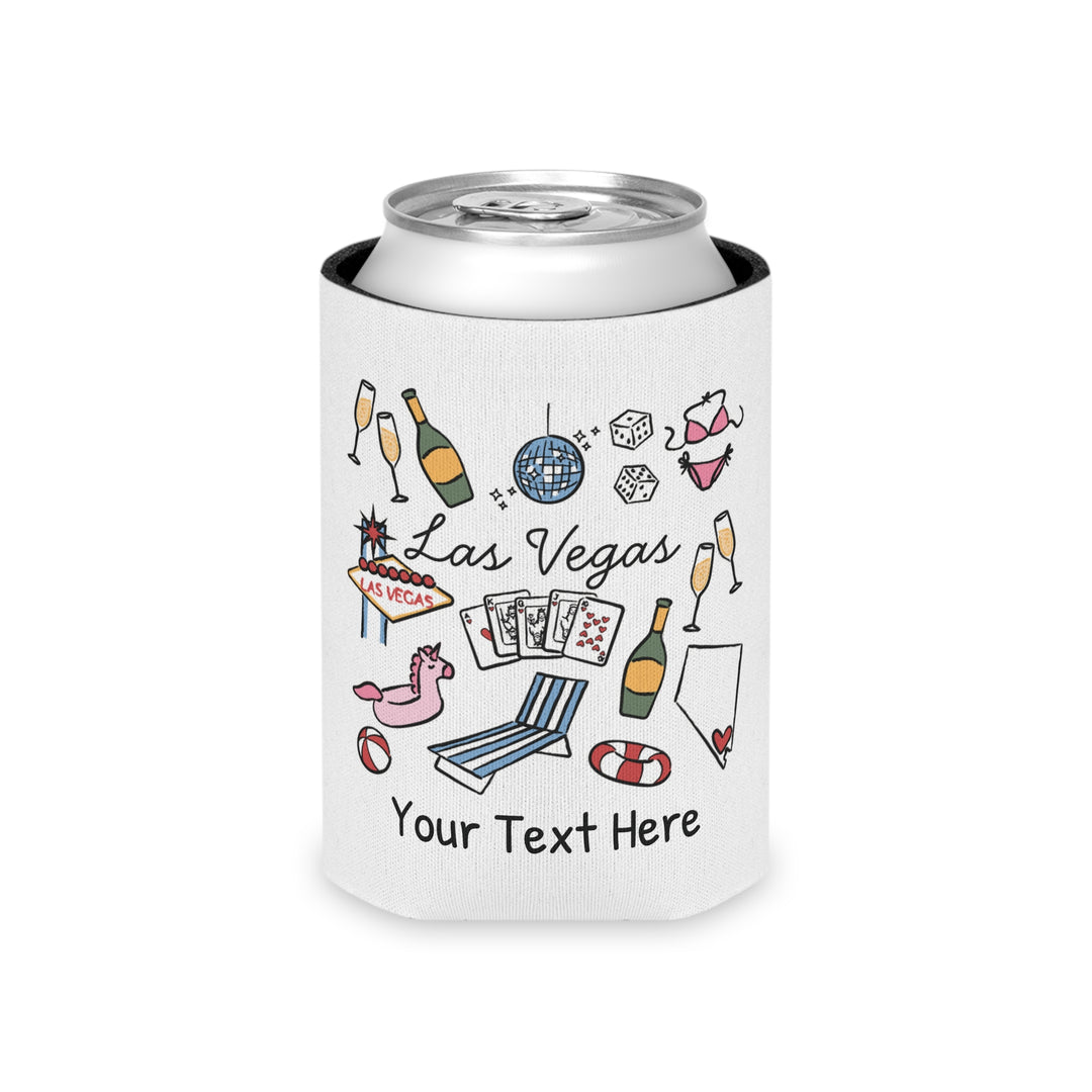 Las Vegas Can Cooler — Personalized Bachelorette Party Can Cooler