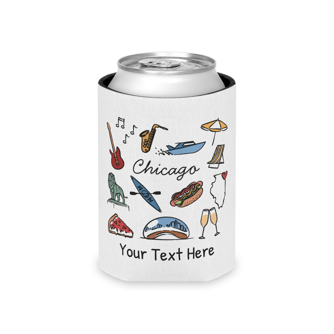 Chicago Can Cooler — Personalized Bachelorette Party Can Cooler
