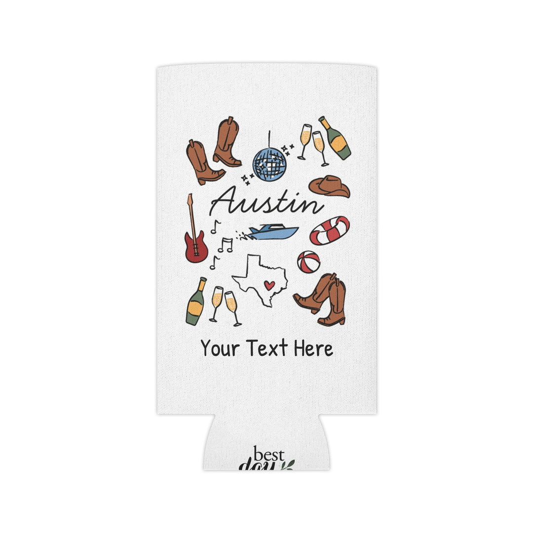 Austin Can Cooler — Personalized Bachelorette Party Can Cooler
