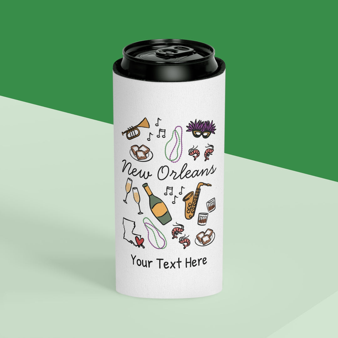 New Orleans Can Cooler — Personalized Bachelorette Party Can Cooler