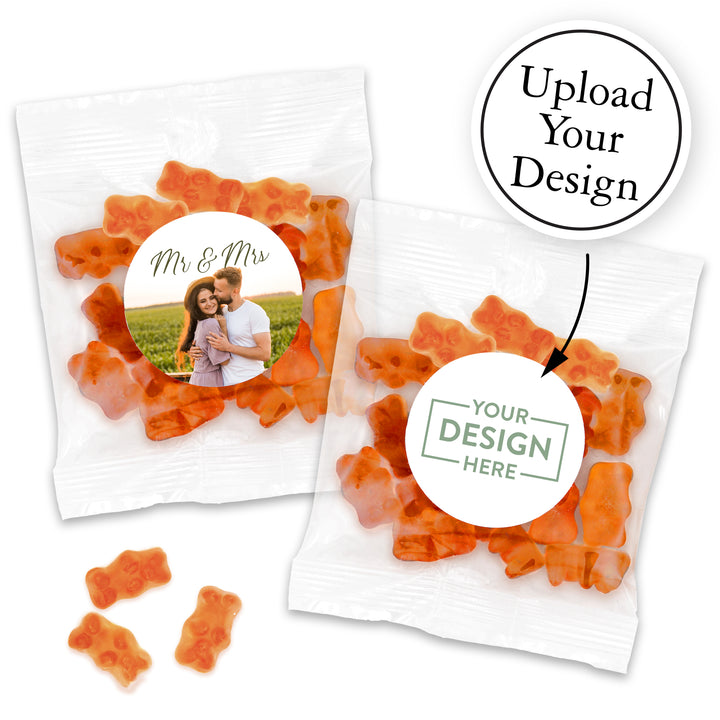 Custom Gummy Bear Packs in Bulk, Personalized Gummy Bears, Wedding Gummy Bears, Baby Shower Favors, Custom Party Favors, Create your Own