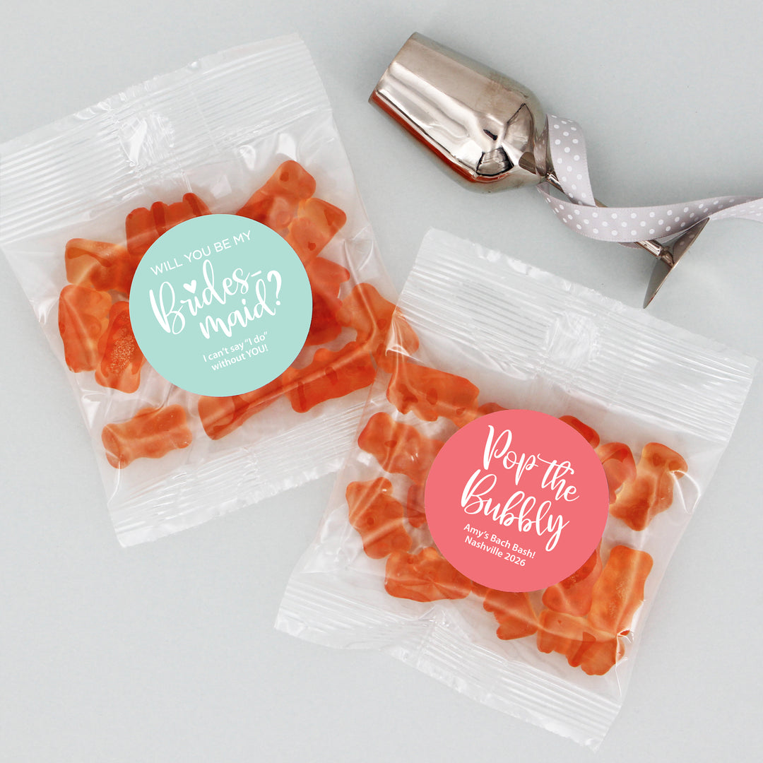 Champagne Gummy Bears, Wedding Favors, Bridal Shower Favors, Bachelorette Party Favors