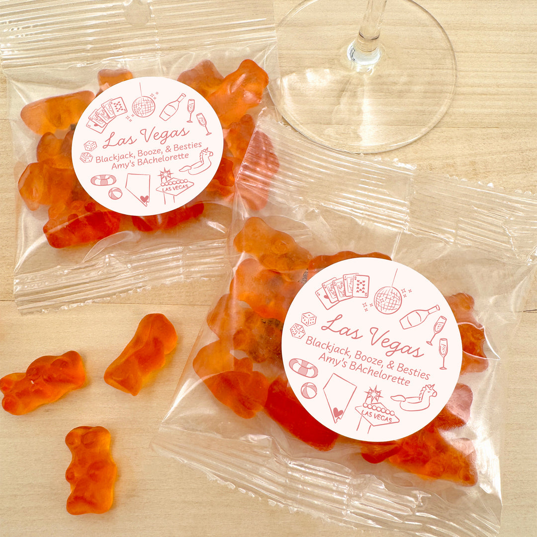 Champagne Gummy Bear Wedding Favors, Girls Trip, Las Vegas Bachelorette Gummies