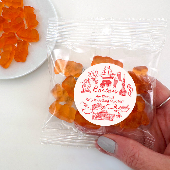 Champagne Gummy Bear Wedding Favors, Girls Trip, Boston Bachelorette Gummies