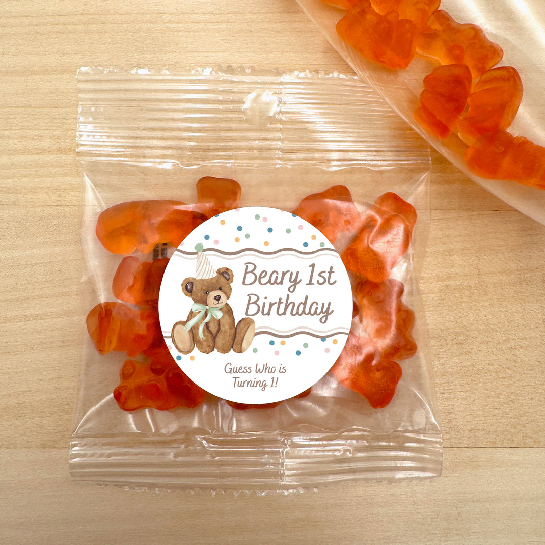 Bear Birthday, Beary 1st Birthday, Two Cute to Bear, Gummy Bears