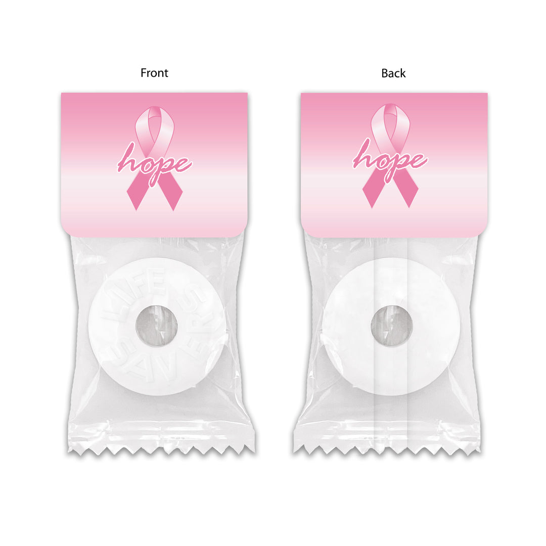 Life Saver Breast Cancer Awareness Mints, Bulk Pink Ribbon Awareness Items, Charity Pink