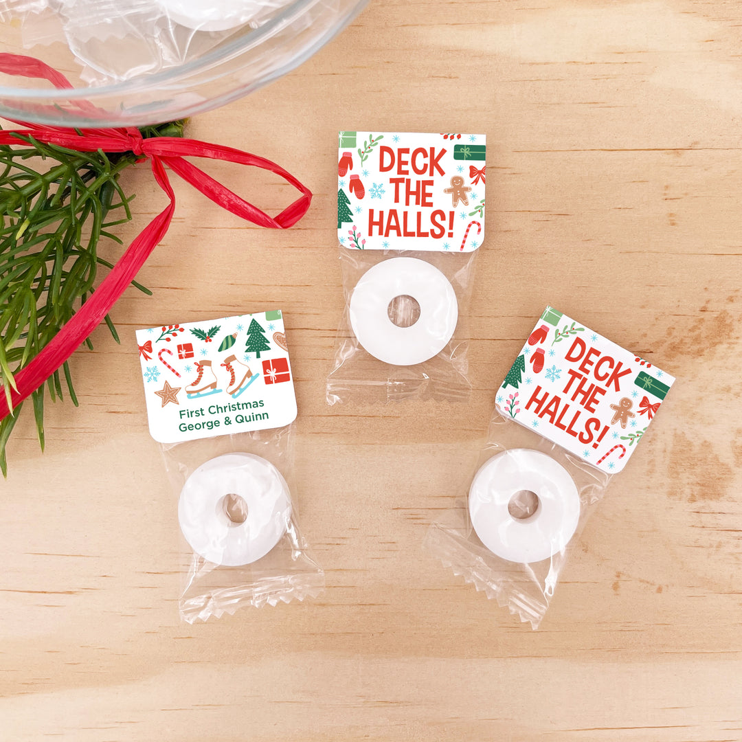 Personalized Life Saver Christmas Mints, Christmas Pattern