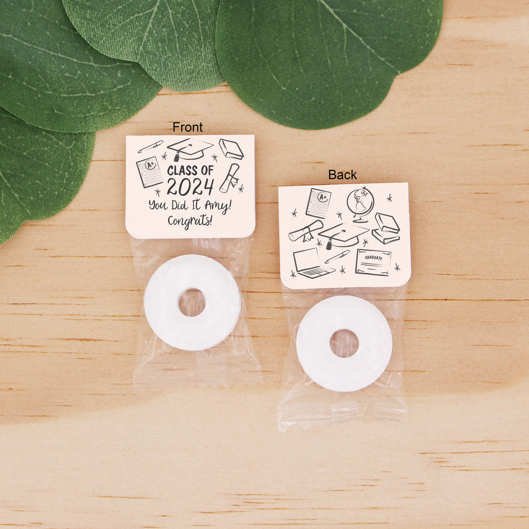 mint grad cards Festive Graduation PEPPERMINTS 100 Count Wrapped- Congrats Candy-Individually Wrapped : Grocery & Gourmet Food available in 2 different designs Fun Express Graduation Buttermints Individually