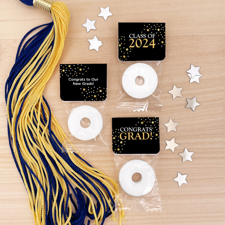 Graduation Life Saver Mint Favors, Congrats Grad Confetti Stars