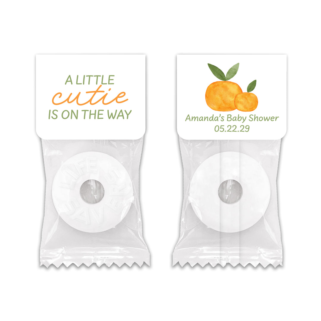 A Little Cutie is on the Way Baby Shower, Life Saver Mints
