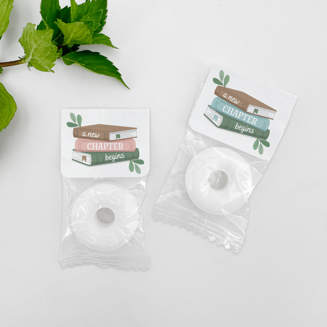 A New Chapter Begins Baby Shower Favors, Book Themed Baby Shower, Life Saver Mint Favors