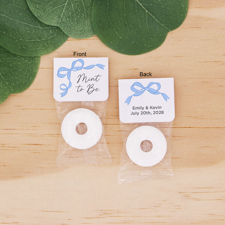 Wedding Favor Mints, Hand Drawn Ribbon, Tying the Knot