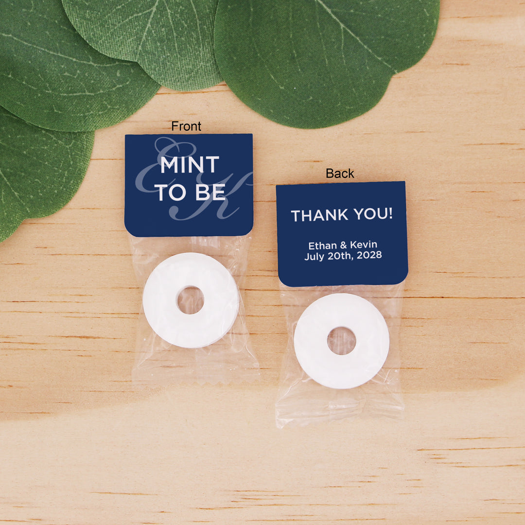 Wedding Favor Mints, Wedding Initials, Mint to Be, Faded Monogram