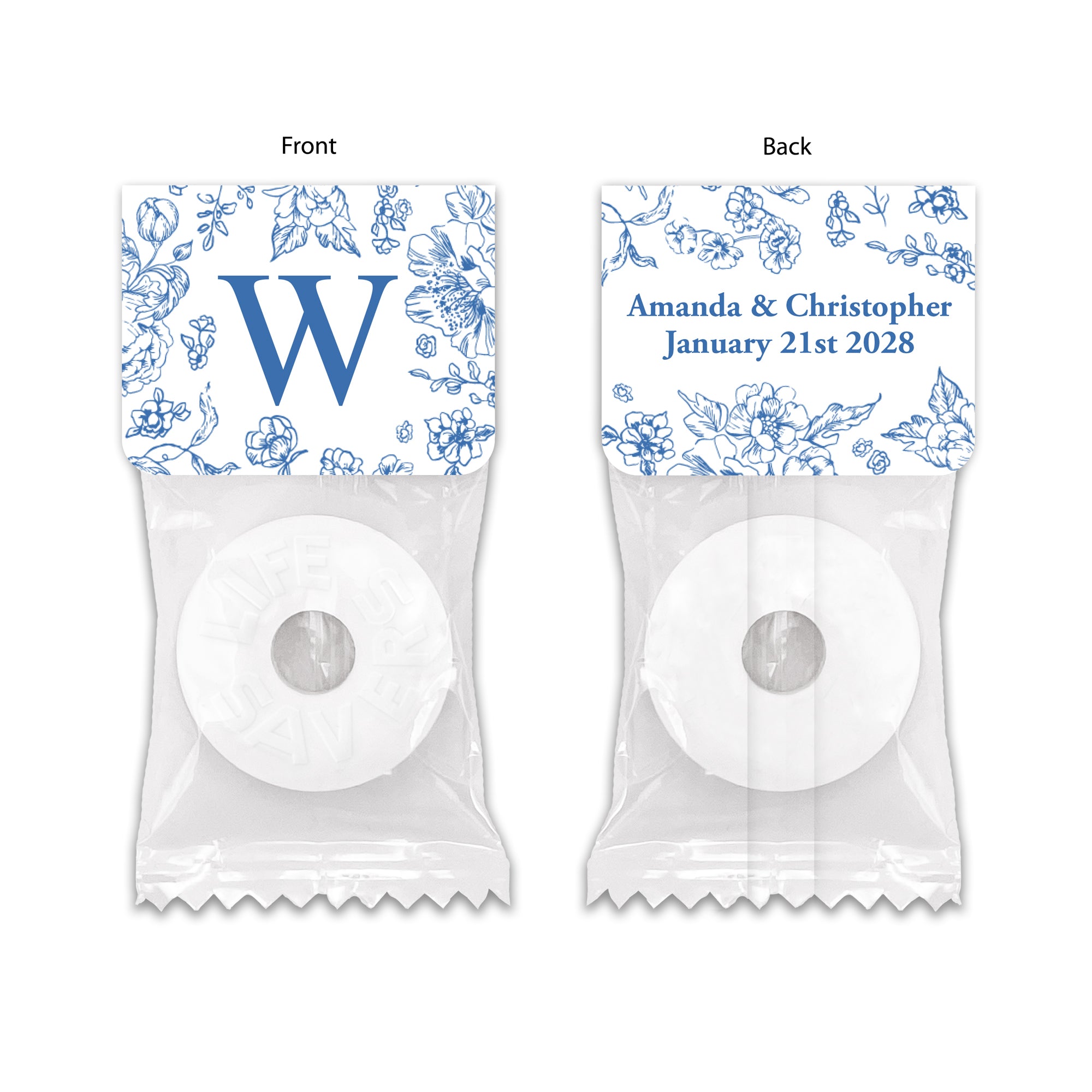 Mint to Be Wedding Favors, Wedding Favor Mints, Blue Chinoiserie