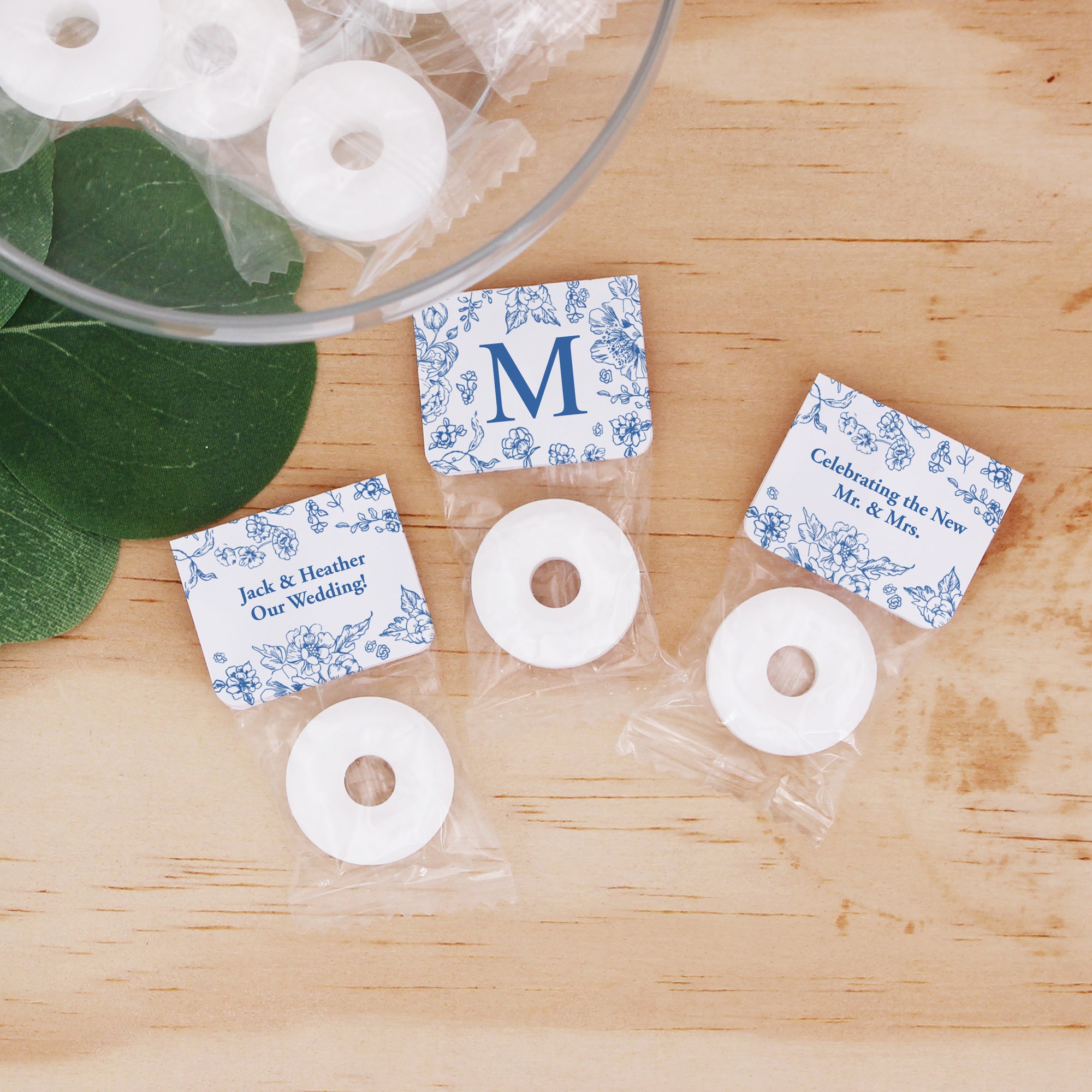 【D-443】mint様　デザインペーパー Mint to Be Wedding Favors, Wedding Favor Mints, Blue Chinoiserie