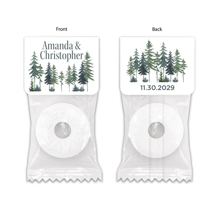 Watercolor Pine Trees, Life Saver Mints