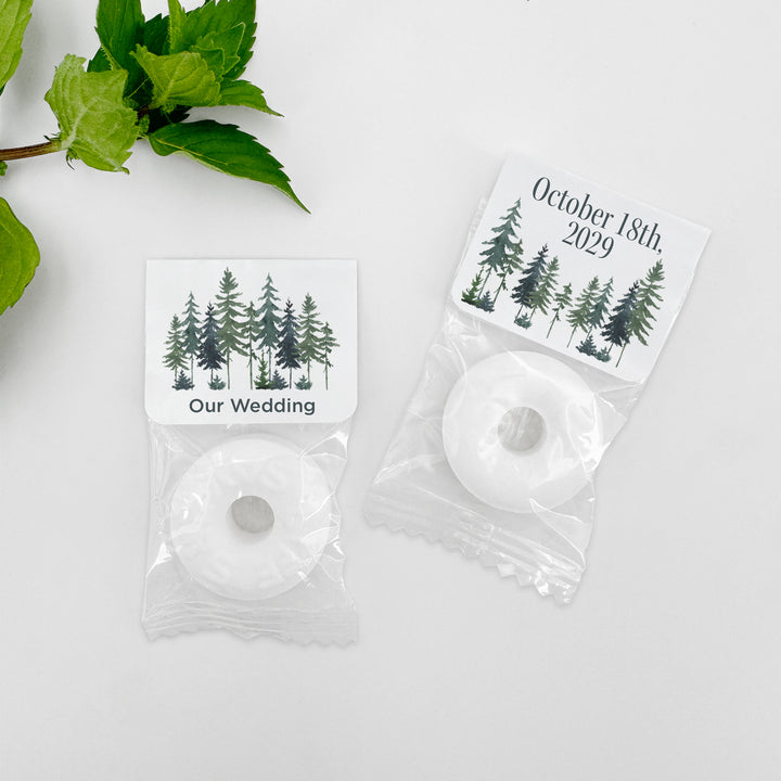 Watercolor Pine Trees, Life Saver Mints